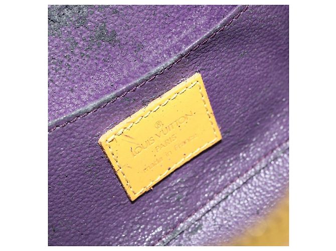 LOUIS VUITTON Pochette Dauphine PM Epi Giallo M48449 LV Auth BA9437 - vista 9