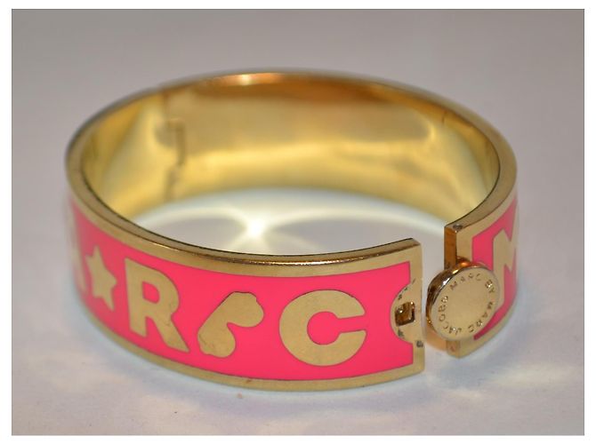 Marc Jacobs bracelet gold and pink enamel metal Golden - view 7
