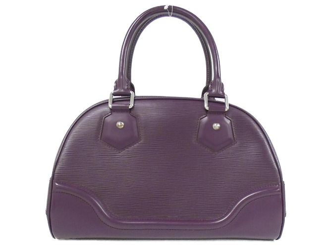 Borsa Louis Vuitton Epi Bowling Montaigne PM Viola scuro - vista 2