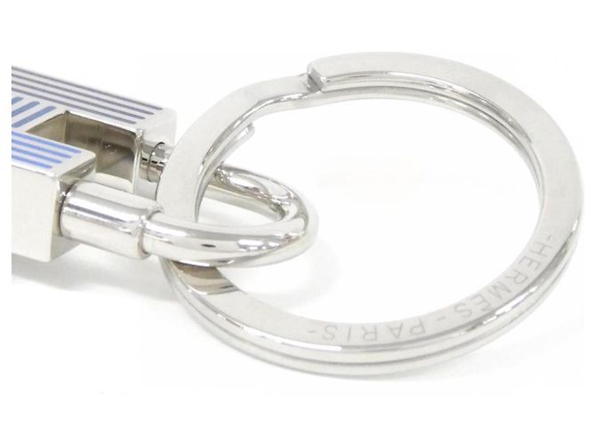 Ring Portachiavi Hermès Cadena Quiz Rainbow Argento Blu - vista 4