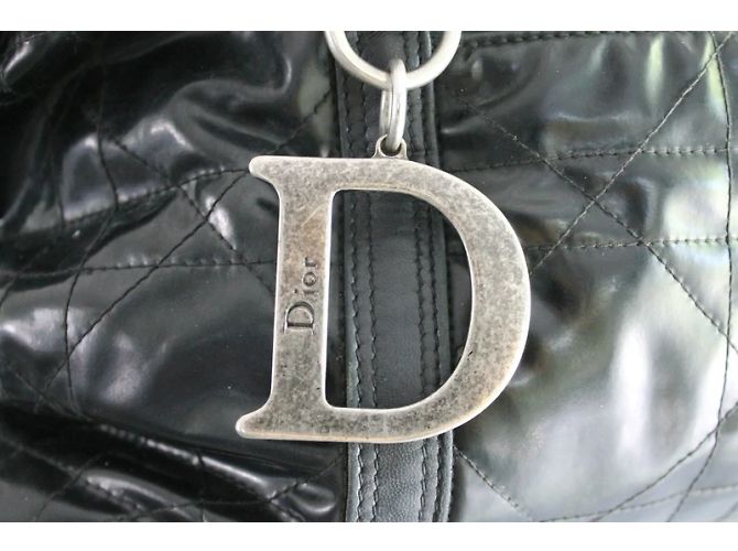 Borsa Dior in pelle nera e tela trapuntata Nero - vista 2