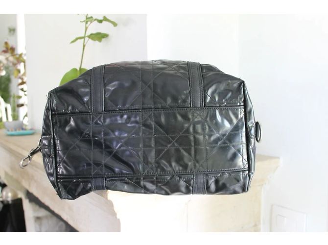 Borsa Dior in pelle nera e tela trapuntata Nero - vista 7
