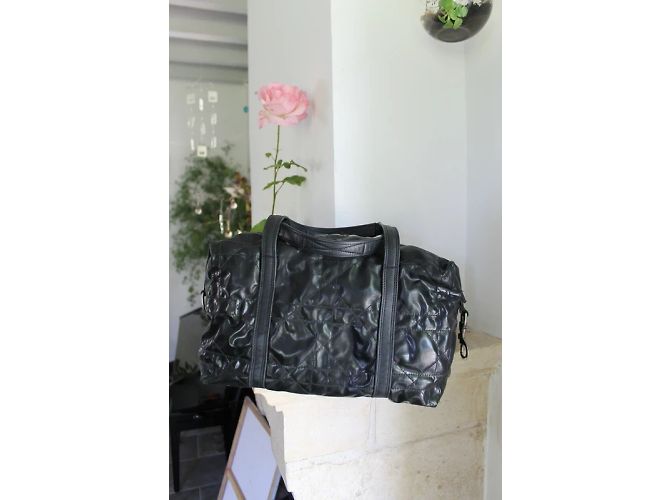 Borsa Dior in pelle nera e tela trapuntata Nero - vista 9