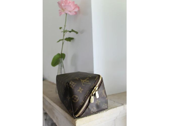 Louis Vuitton Monogramm-Canvas-Schuhbedarfstasche Braun - Ansicht 7