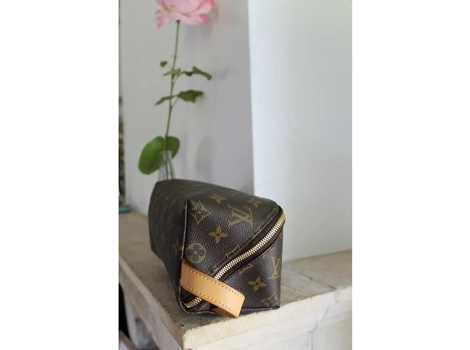 Louis Vuitton Monogramm-Canvas-Schuhbedarfstasche Braun - Ansicht 9
