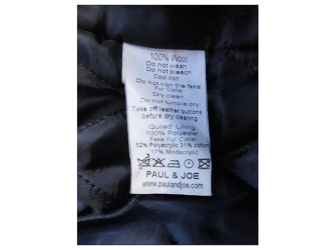 Paul & Joe Winterjacke aus blauer Wolle - Ansicht 7