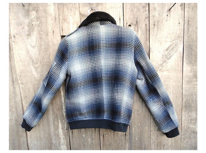 Paul & Joe Winterjacke aus blauer Wolle - Ansicht 9