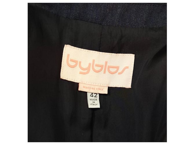 Byblos giacca grigia lunga anni '90 Blu Grigio - vista 4