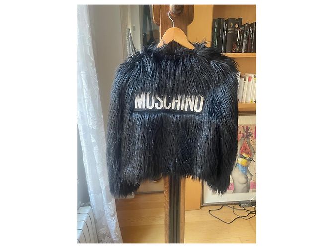 Abrigo negro de acrílico Moschino x H&M - vista 2