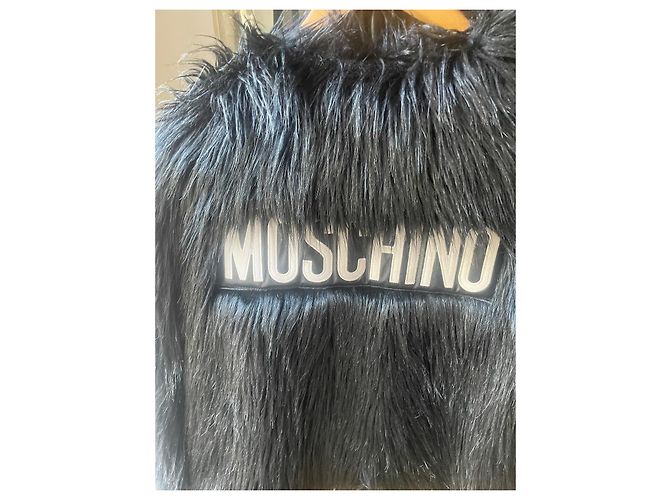 Abrigo negro de acrílico Moschino x H&M - vista 3