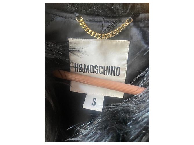 Abrigo negro de acrílico Moschino x H&M - vista 4