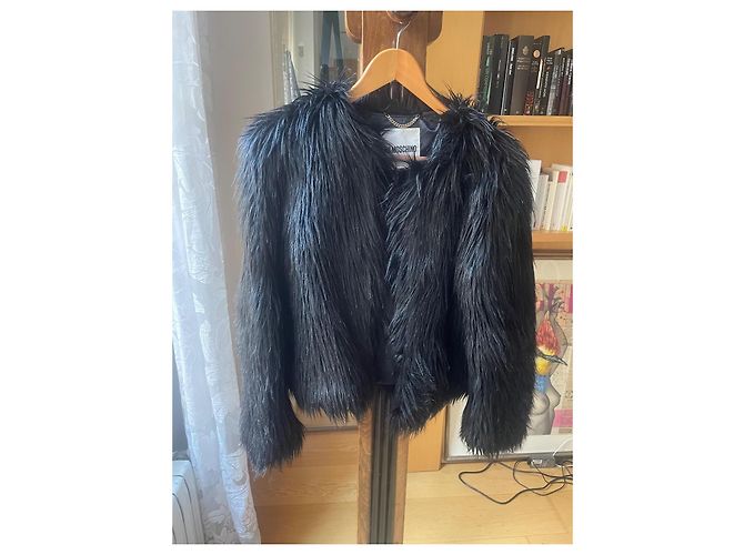 Abrigo negro de acrílico Moschino x H&M - vista 5