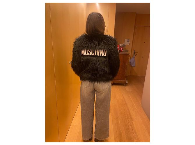 Abrigo negro de acrílico Moschino x H&M - vista 8