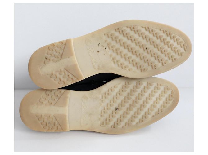 Stivaletti con lacci foderati in pelliccia Loro Piana Ylvi Walk Blu navy - vista 6