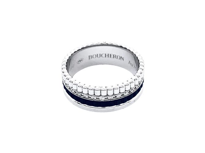 Boucheron Ring, "Quatre Black Edition Small", aus Weißgold, PVD, Diamanten. - Ansicht 2