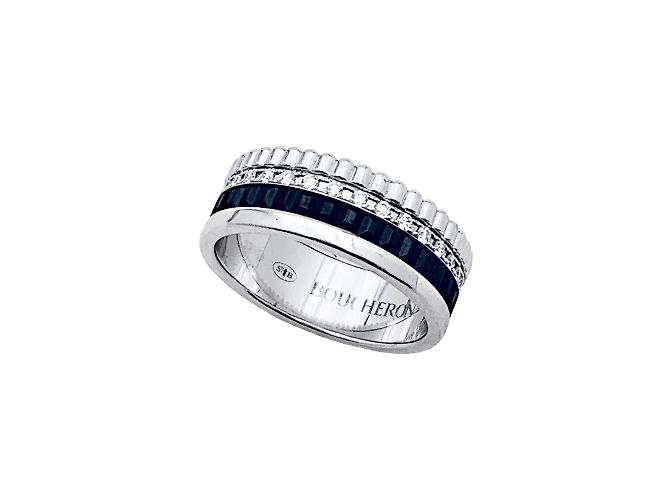 Boucheron Ring, "Quatre Black Edition Small", aus Weißgold, PVD, Diamanten. - Ansicht 4