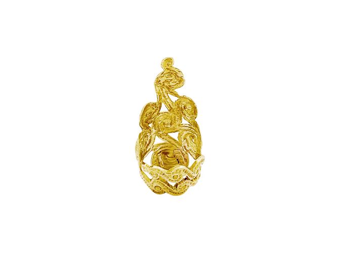 Autre Marque Anello 'volute' in oro giallo. - vista 5