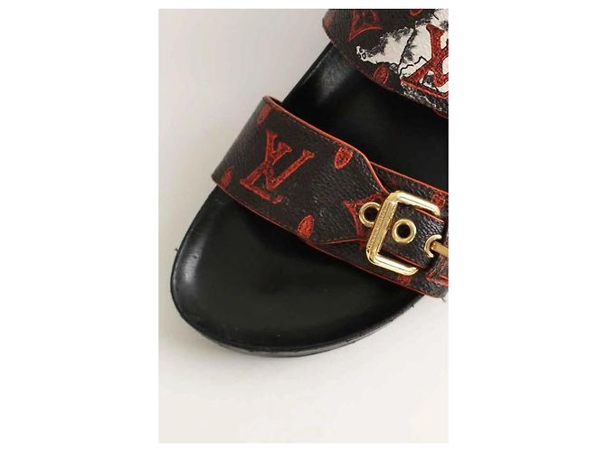Louis Vuitton Sandali in pelle neri Nero - vista 4