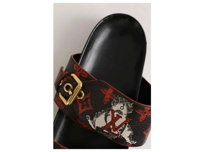 Louis Vuitton Sandali in pelle neri Nero - vista 5