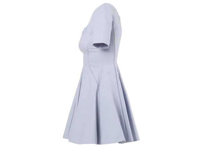 Vestido de cóctel estructurado azul claro Miu Miu - vista 2