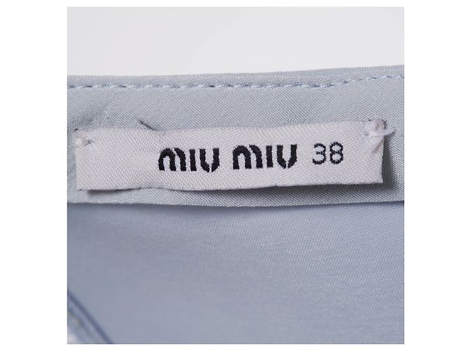 Vestido de cóctel estructurado azul claro Miu Miu - vista 5