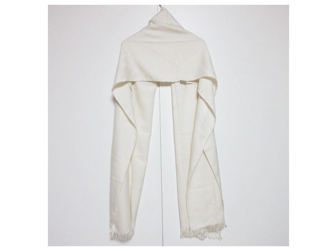 Stola in cashmere New Libris di Hermès Bianco Crudo - vista 3