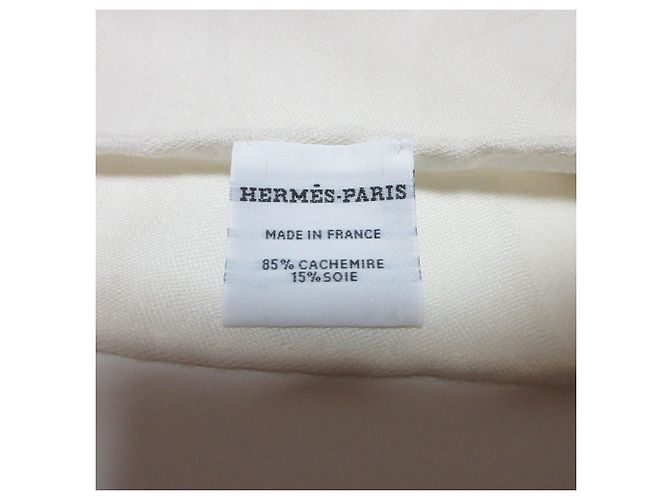 Stola in cashmere New Libris di Hermès Bianco Crudo - vista 5