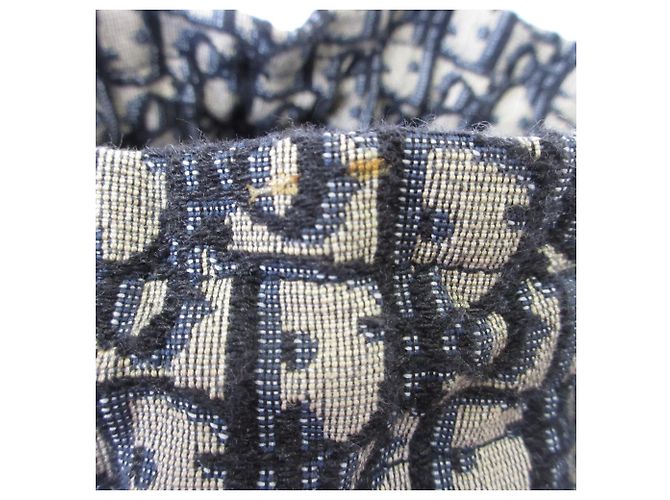 Borsa a Spalla in Vimini Oblique Christian Dior Blu navy - vista 14
