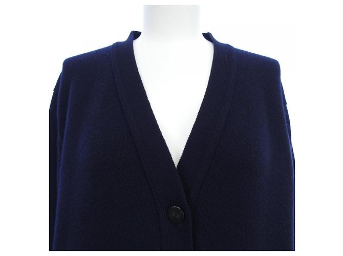 Cárdigan largo de cachemira Hermès Azul Azul marino - vista 5