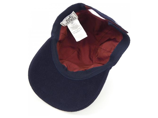 Hermès Berretto in cashmere Hermes Blu Blu navy - vista 5