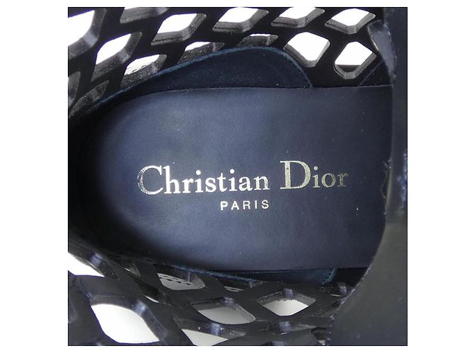 Botas Largas de Piel de Ternera Christian Dior Negro - vista 6