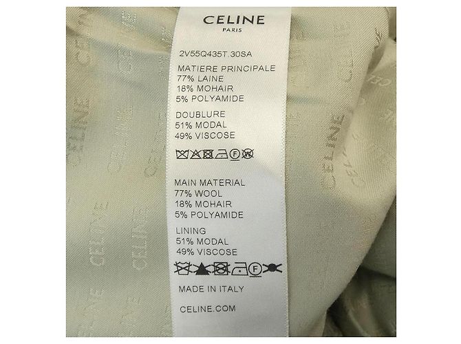 Céline Chaqueta sin cuello Celine Verde - vista 3
