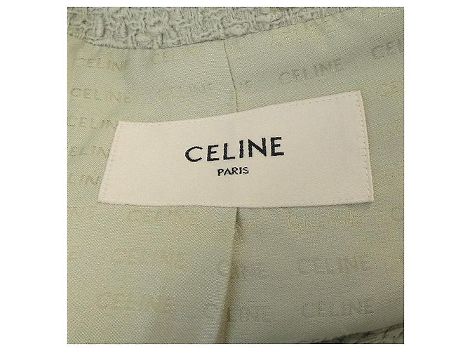 Céline Chaqueta sin cuello Celine Verde - vista 4