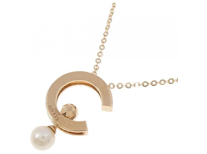 Autre Marque Collana in perle d'acqua dolce in oro rosa 750 con diamanti - vista 4