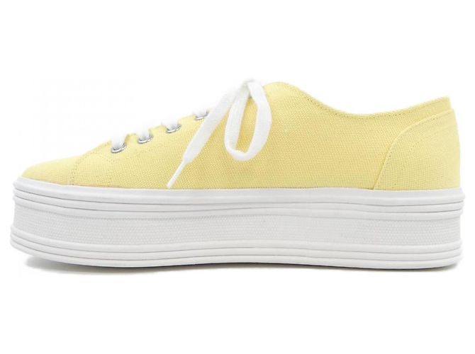 Céline Celine Leinensneaker aus Kalbsleder Gelb - Ansicht 2