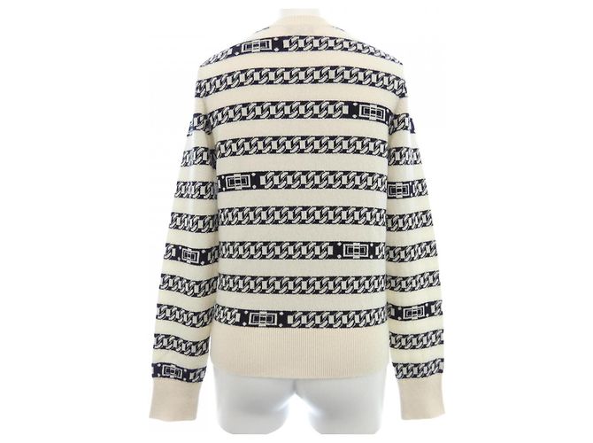Timeless Cardigã de cashmere Chanel Preto Branco - vista 2