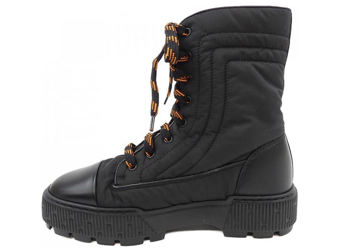 Hermès Stivaletti Hermes Parachute Fabric Calf37 Nero - vista 2