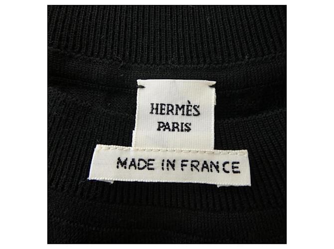 Hermès Top de punto Hermes Negro Azul - vista 4