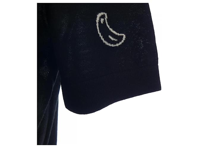 Hermès Top de punto Hermes Negro Azul - vista 6