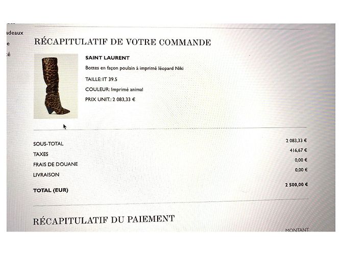 Botas Saint Laurent Niki de potro con estampado de leopardo Negro Beige Marrón oscuro - vista 14