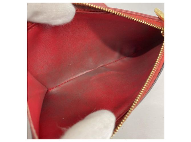 Portafoglio Pallas Compact Tri-fold Monogramma Louis Vuitton Marrone Fuschia - vista 5