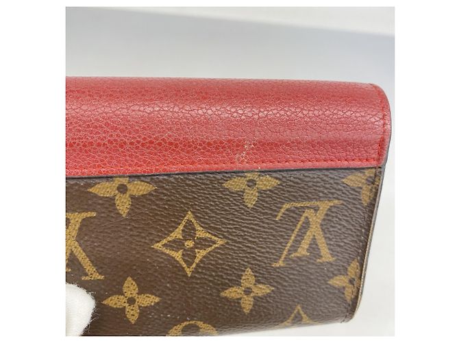 Portafoglio Pallas Compact Tri-fold Monogramma Louis Vuitton Marrone Fuschia - vista 7