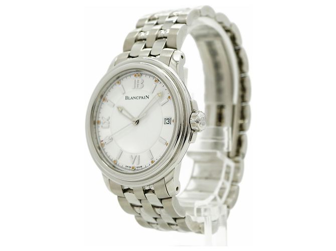 Orologio da uomo Blancpain Leman 2100 con quadrante bianco - vista 3