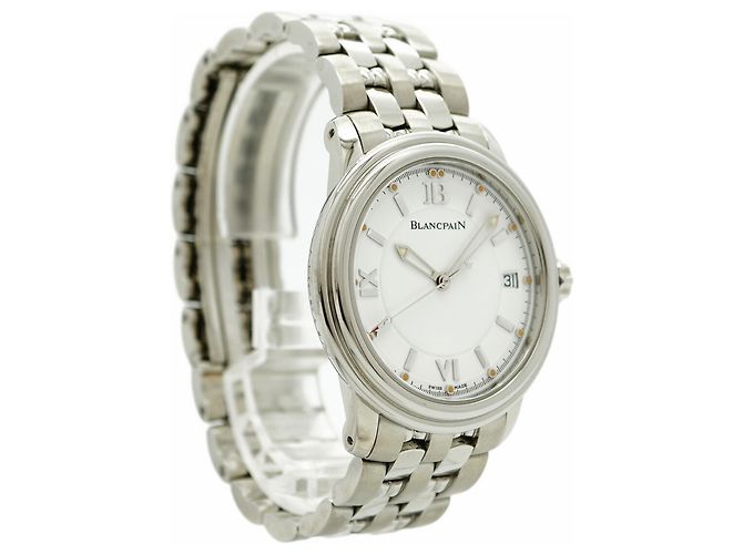 Orologio da uomo Blancpain Leman 2100 con quadrante bianco - vista 4