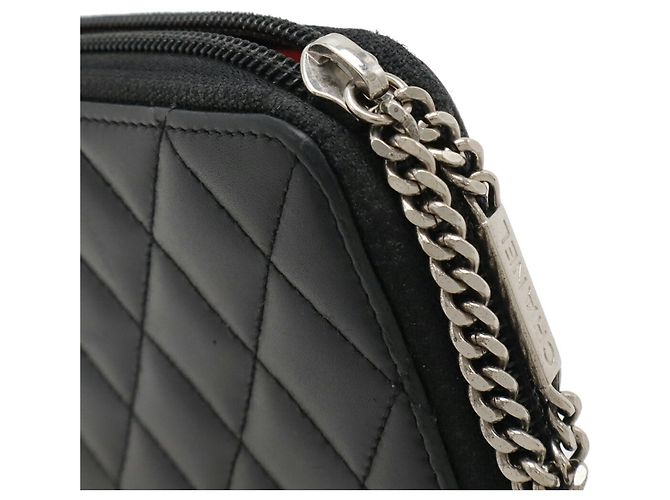 CHANEL Cartera Larga Cambon Negro Rosa - vista 5
