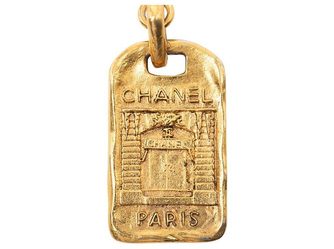 Portachiavi Placcato Oro Chanel D'oro - vista 4