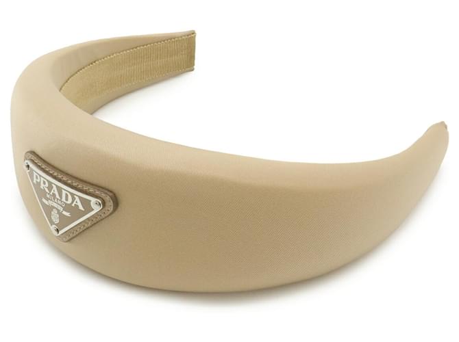 Fascia per Capelli Triangle Prada in Nylon Beige - vista 2