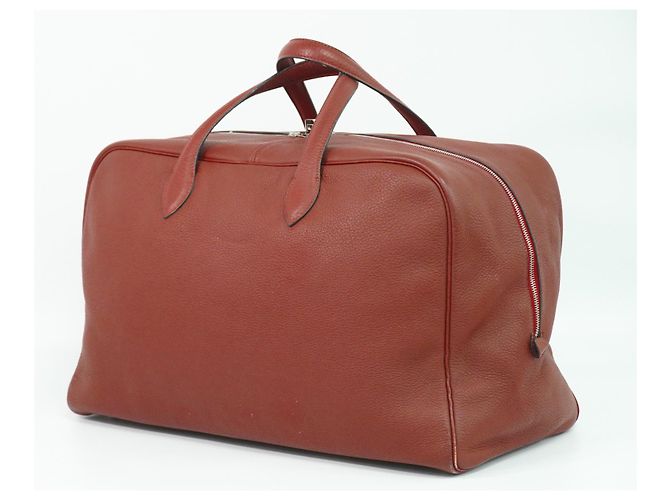 Borsa da Viaggio Victoria in Pelle Hermès Rosso - vista 2