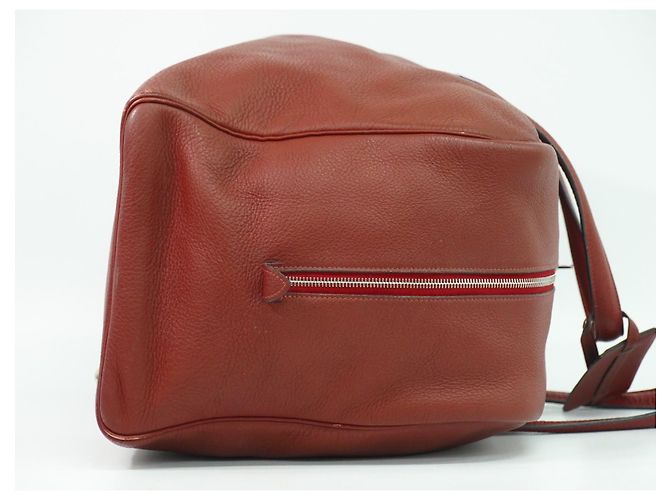 Borsa da Viaggio Victoria in Pelle Hermès Rosso - vista 3