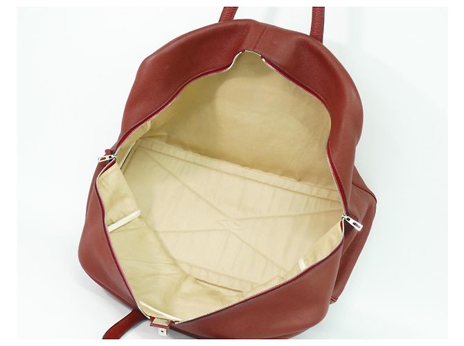 Borsa da Viaggio Victoria in Pelle Hermès Rosso - vista 4